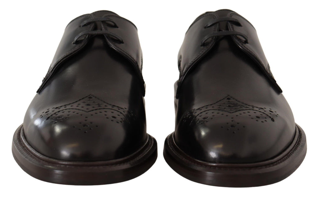 Schwarze formelle Derby-Schuhe aus Leder