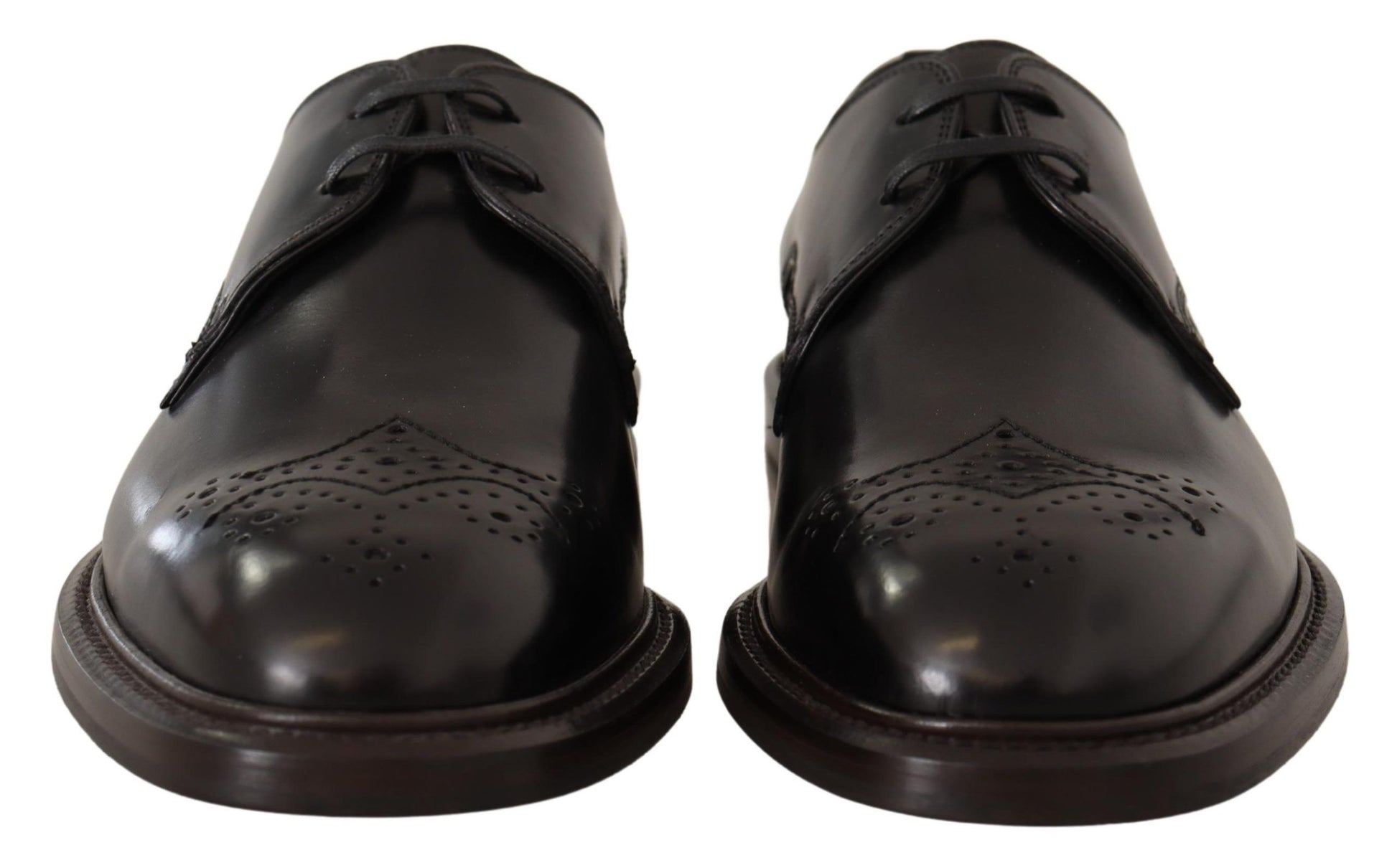Schwarze formelle Derby-Schuhe aus Leder