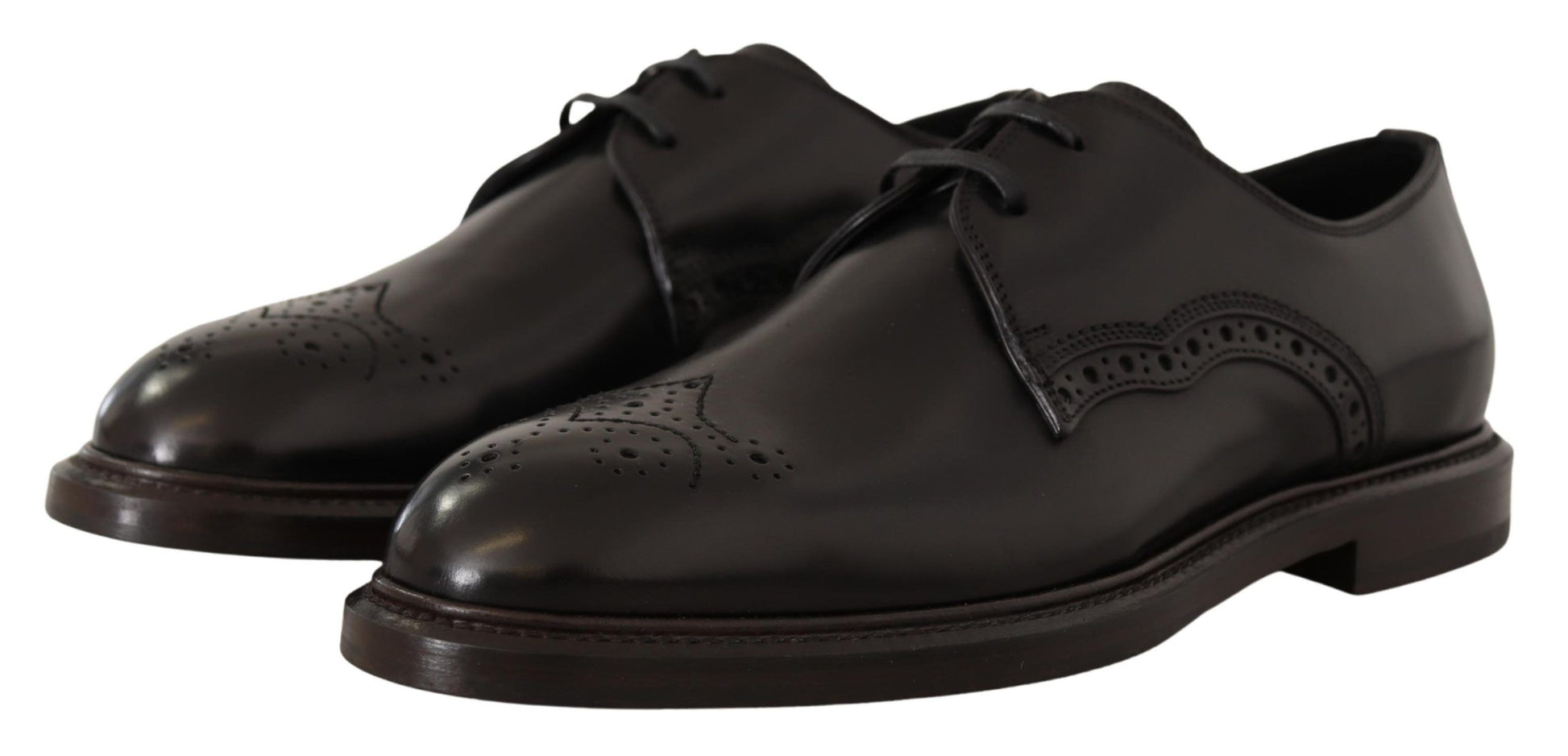 Schwarze formelle Derby-Schuhe aus Leder