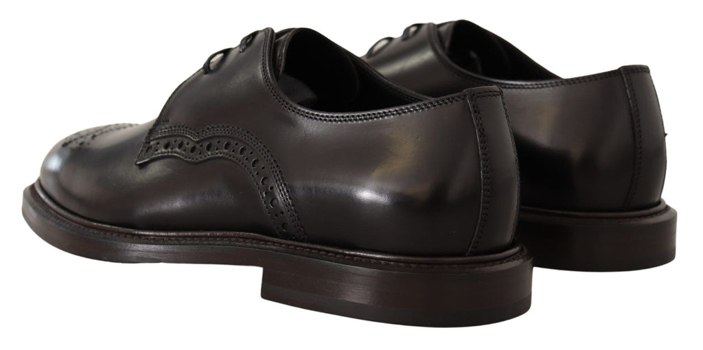 Schwarze formelle Derby-Schuhe aus Leder