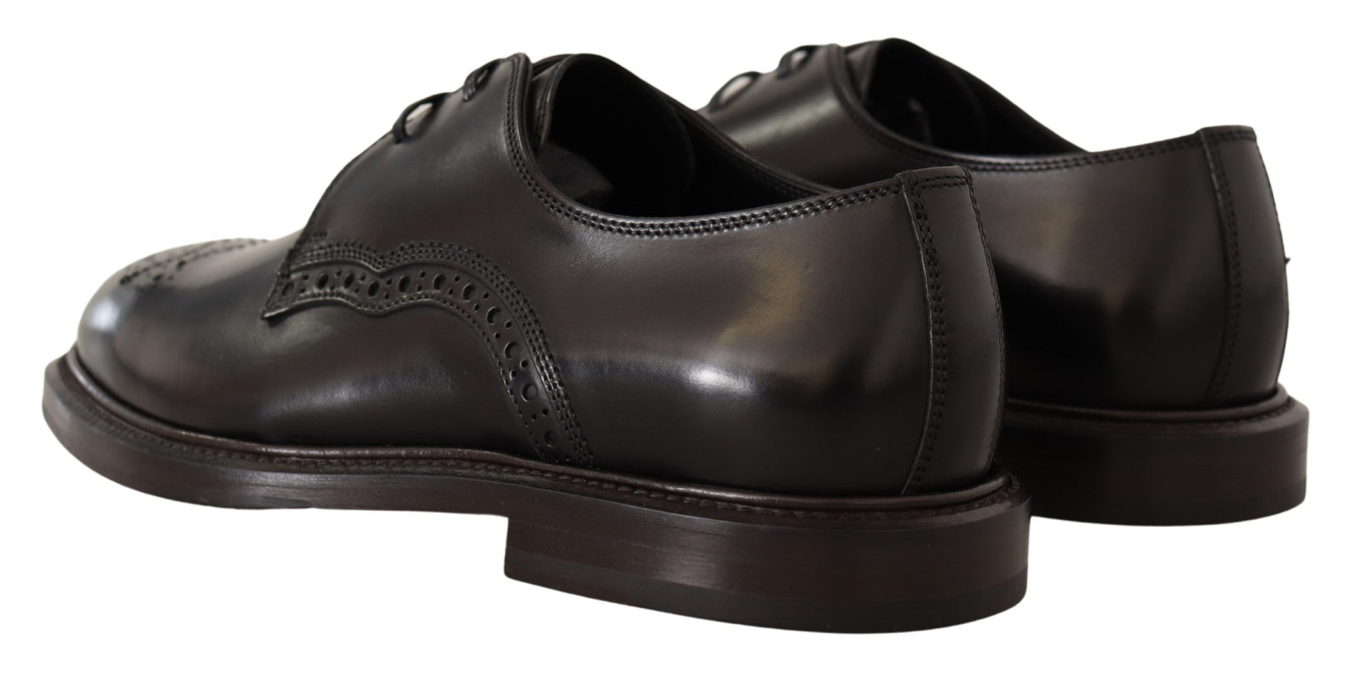 Schwarze formelle Derby-Schuhe aus Leder