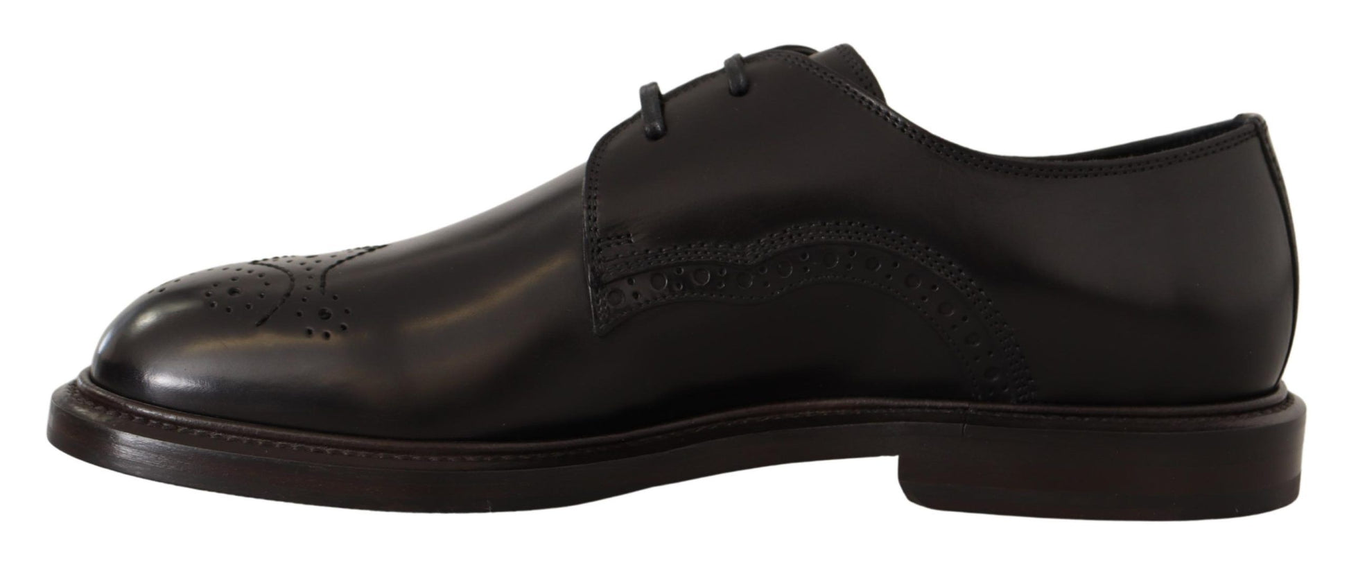 Schwarze formelle Derby-Schuhe aus Leder