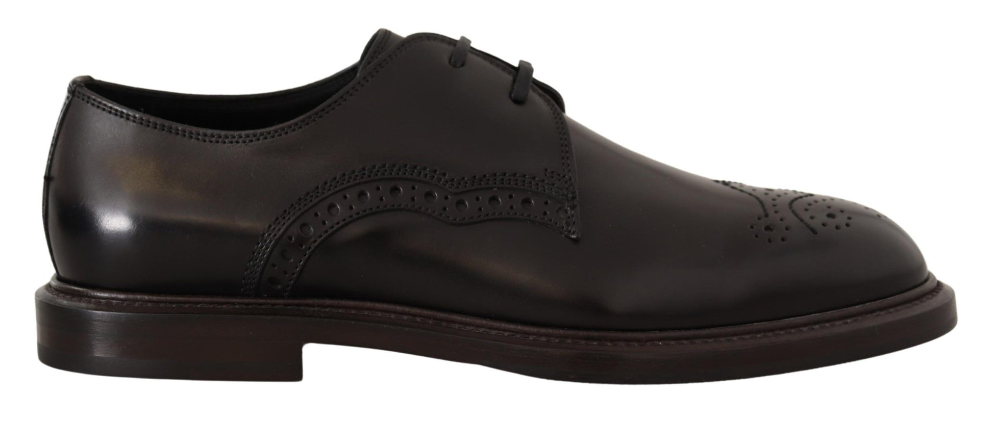 Schwarze formelle Derby-Schuhe aus Leder