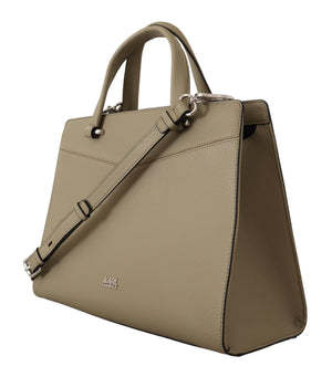 Bezaubernde Tote Bag aus Leder in Salbeigrün