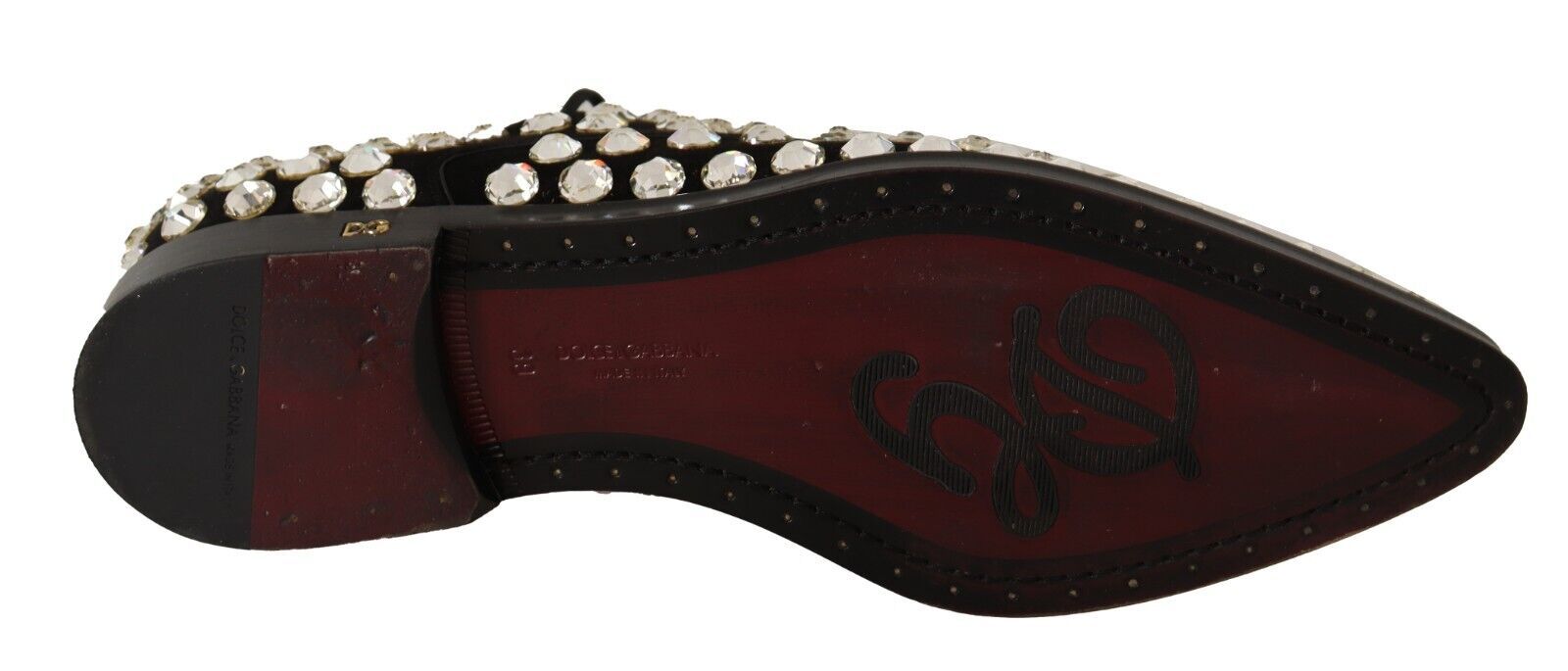 Schwarze formelle Schnürschuhe aus Leder mit Kristallen