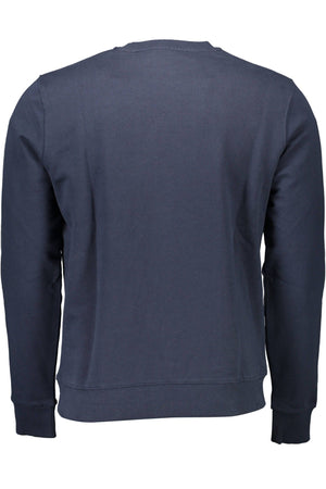 Blue Cotton Men Sweater
