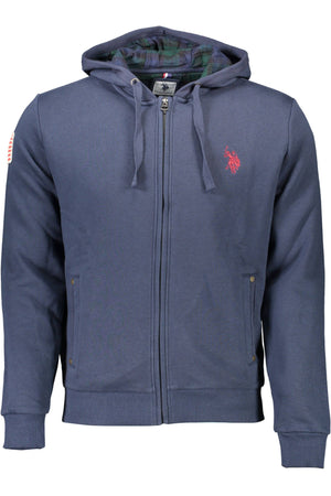 Blauer Baumwollpullover für Herren