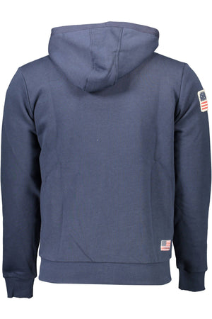 Blauer Baumwollpullover für Herren