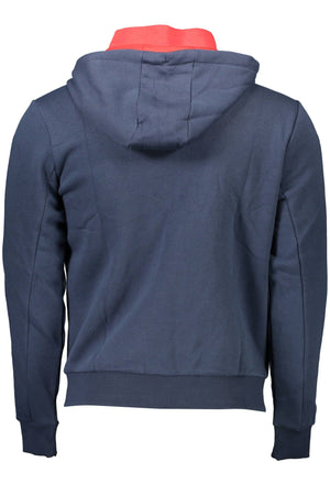 Blauer Baumwollpullover für Herren