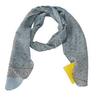 Hellblauer Bandana-Wickelschal, Foulard-Schal