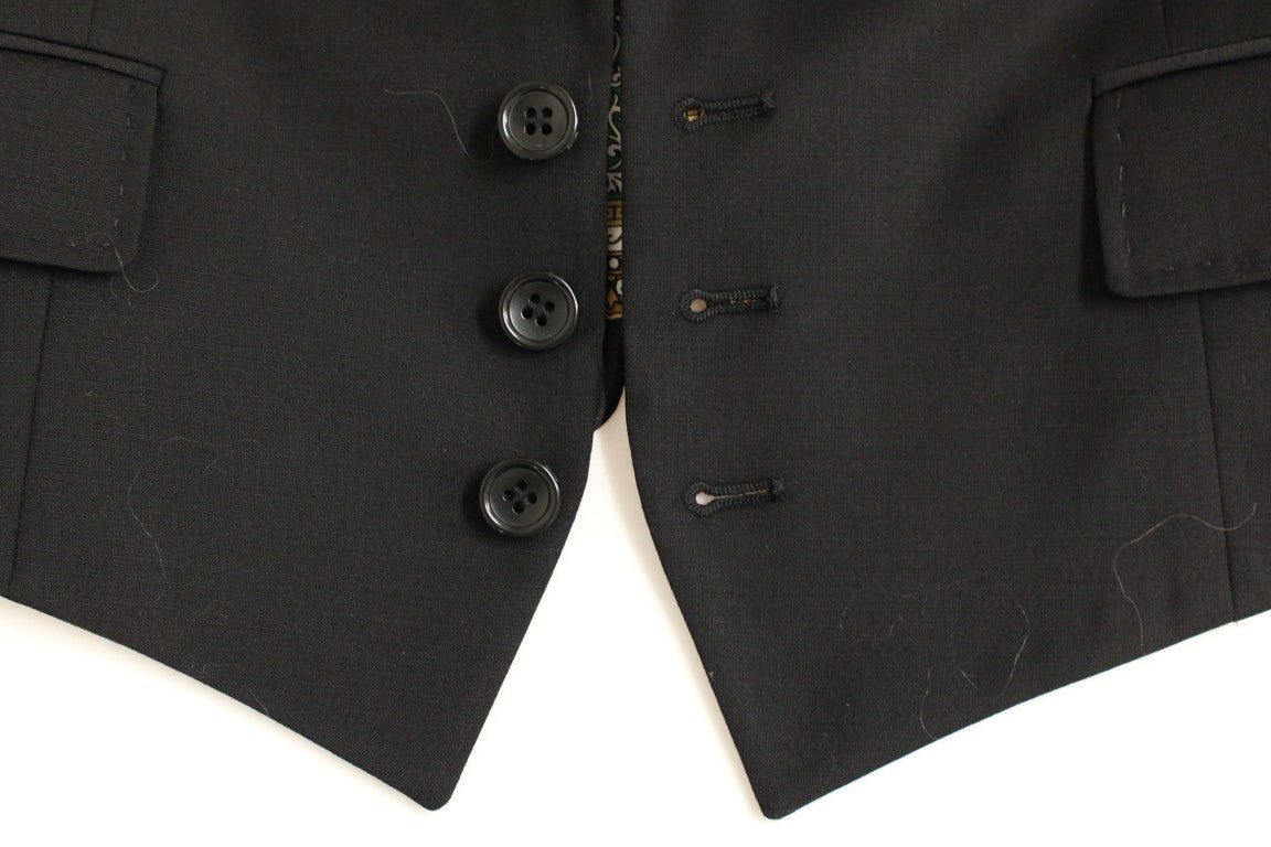 Schwarze Blazerjacke aus Seide mit Schalrücken