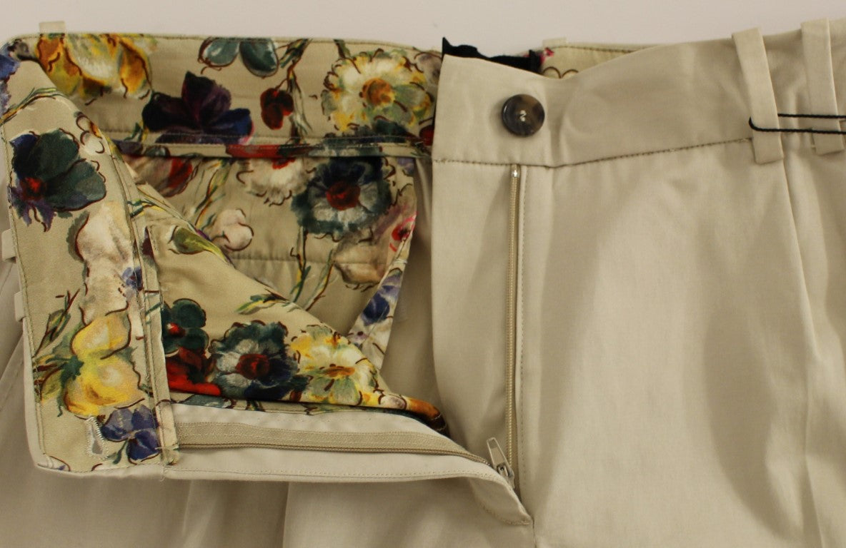 Beige Chinos aus Baumwolle