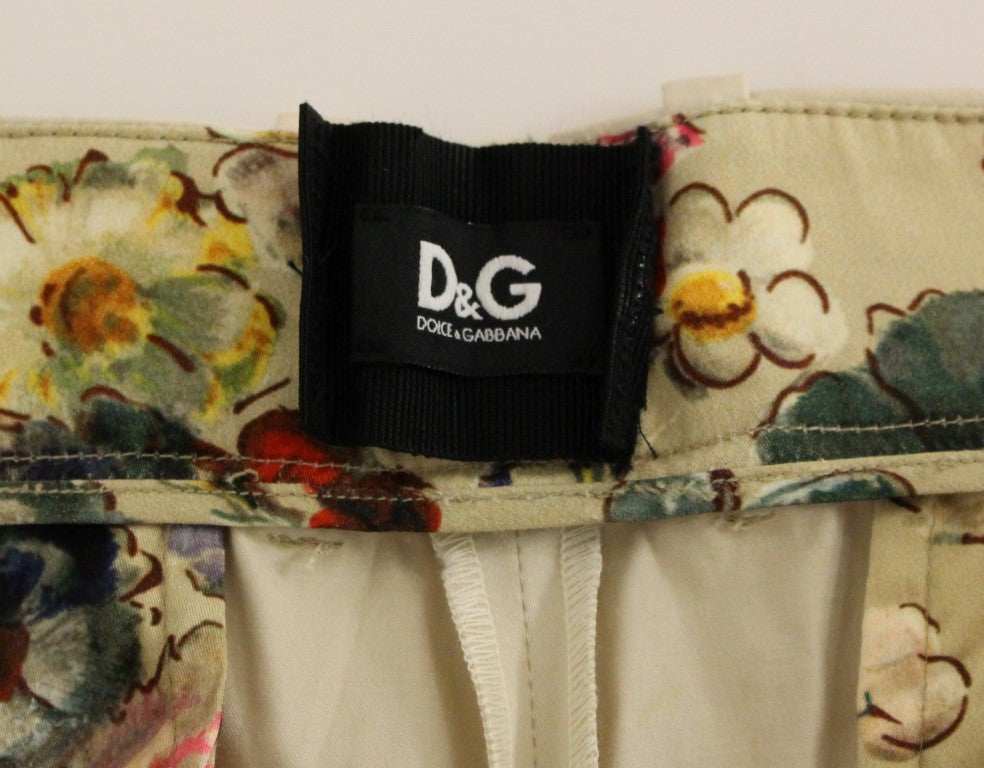 Beige Chinos aus Baumwolle