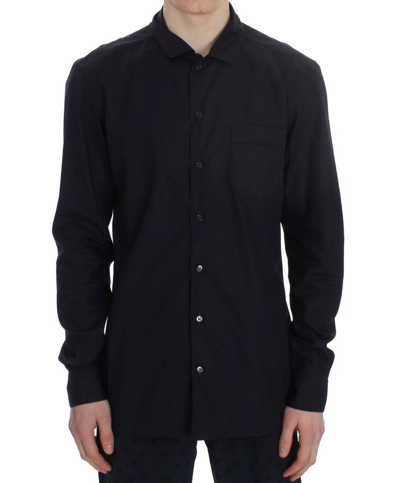 Lila gestreiftes Pyjama-Lounge-Shirt aus Baumwolle