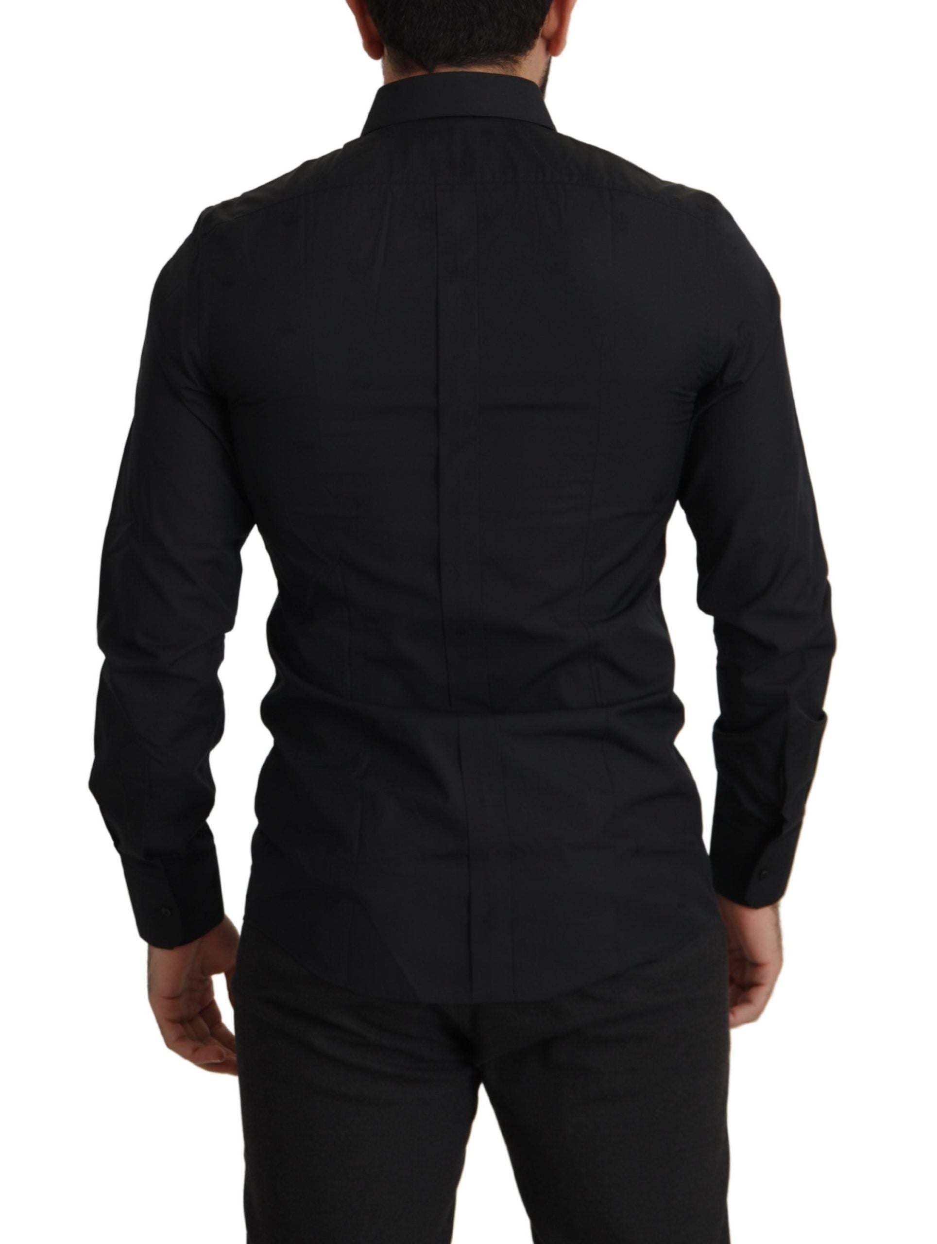 Schwarzes Slim Fit Hemd aus Baumwolle von GOLD