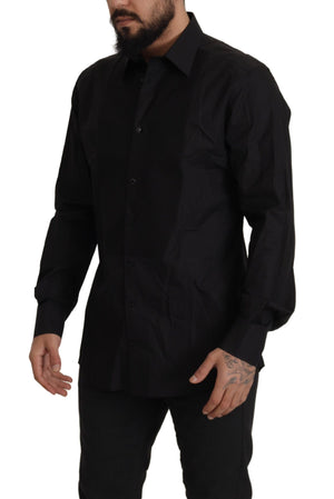 Schwarzes GOLD Slim Fit Smokinghemd