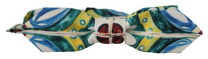Verstellbare Papillon-Fliege mit mehrfarbigem Majolika-Print