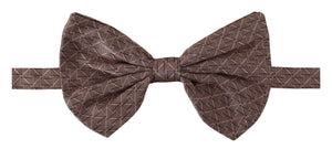 Verstellbare Papillon-Fliege mit Fantasie-Print in Grau
