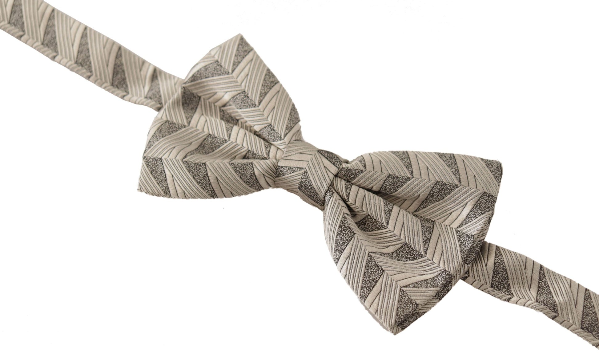 Graue Papillon-Fliege aus 100 % Seide mit verstellbarem Hals
