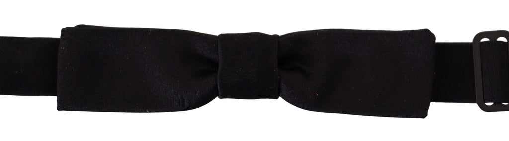 Black 100% Silk Adjustable Neck Papillon Tie