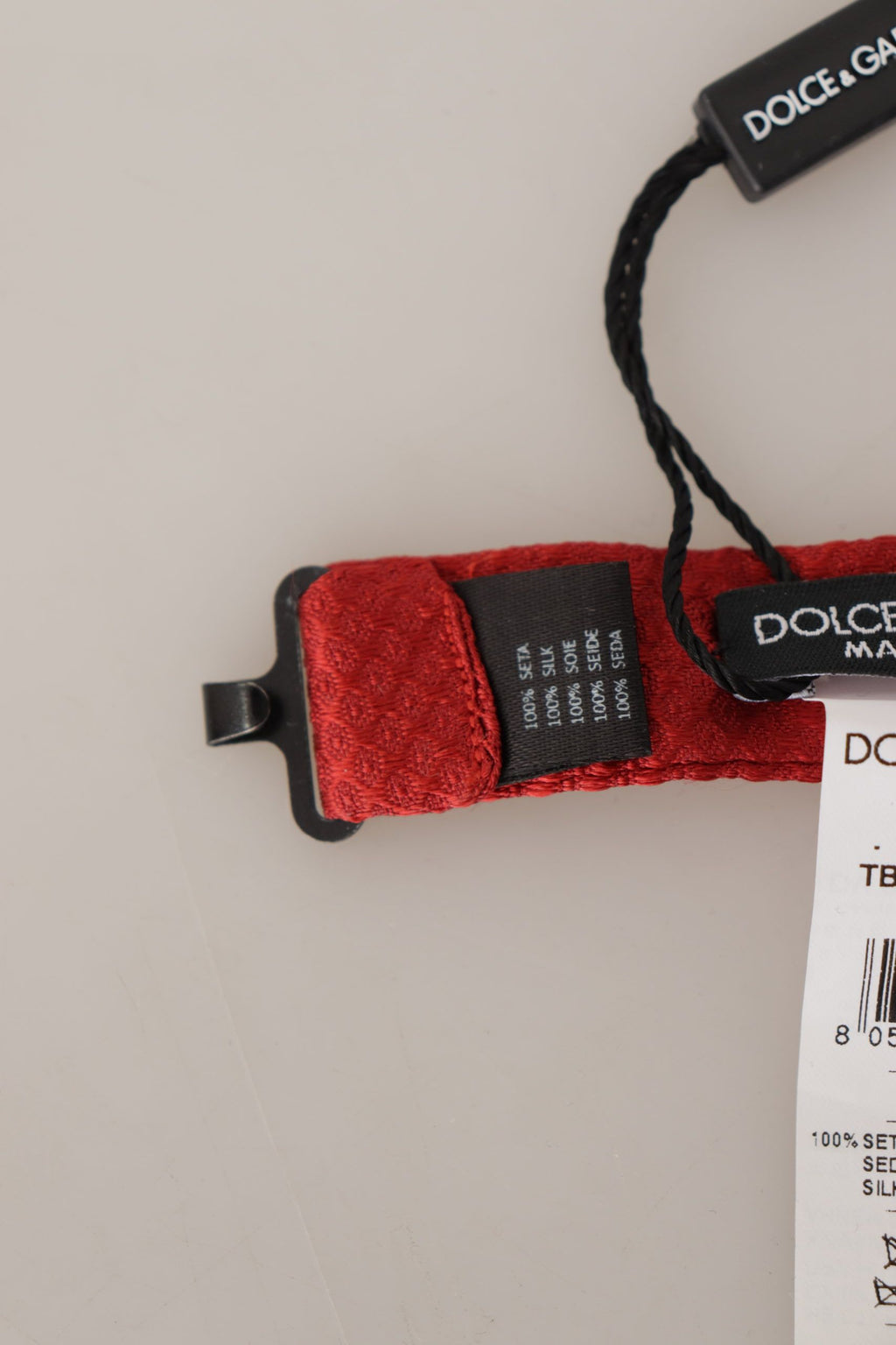 Rote, verstellbare Papillon-Krawatte aus 100 % Seide