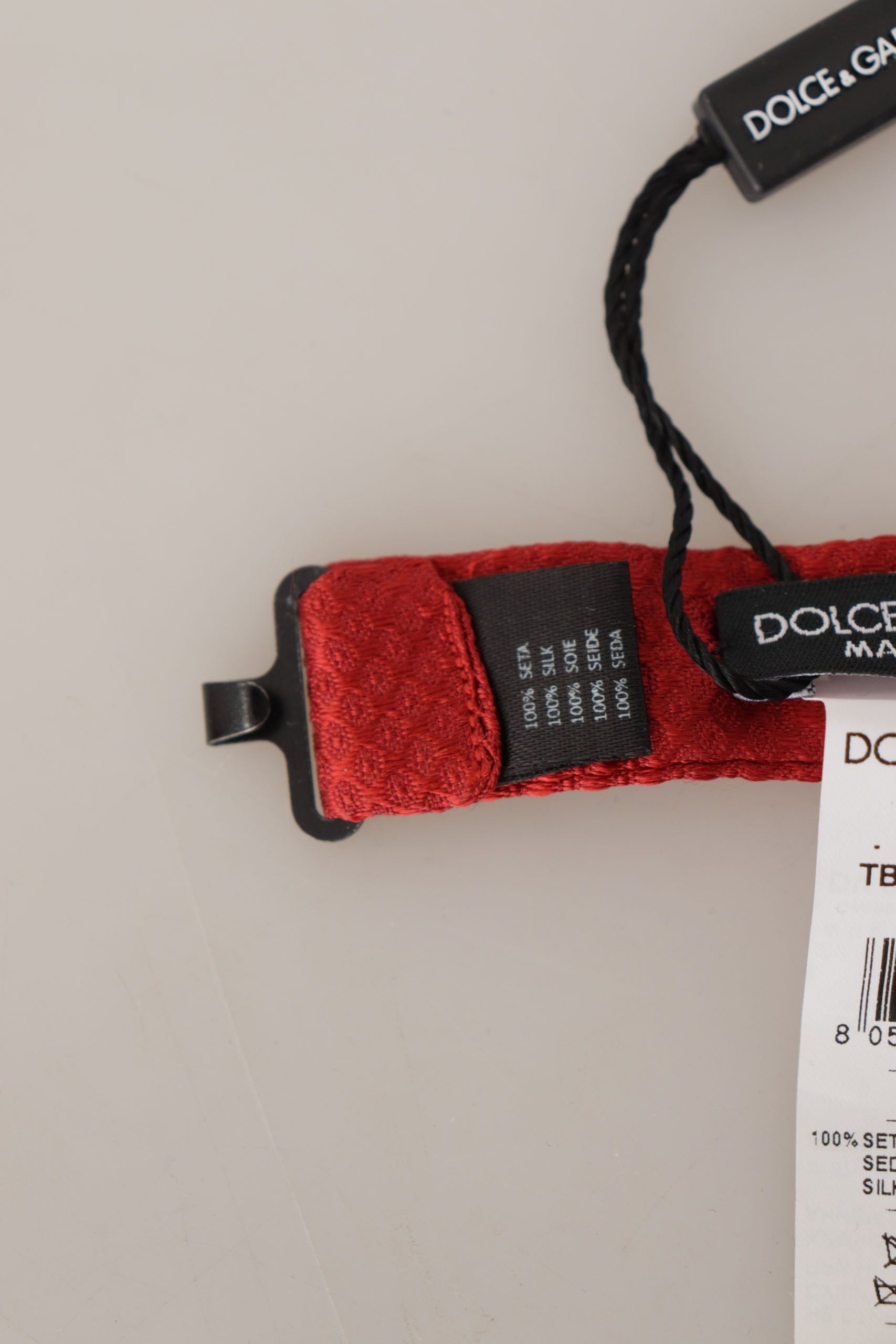 Rote, verstellbare Papillon-Krawatte aus 100 % Seide