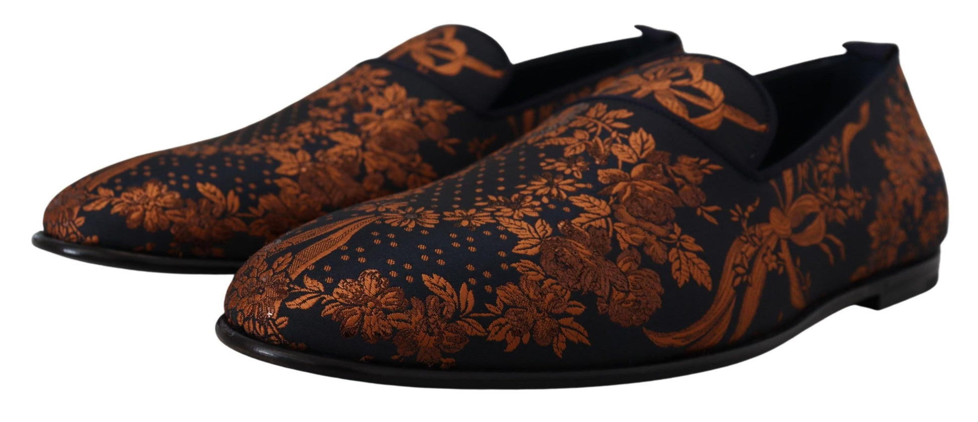 Blau Rost Floral Hausschuhe Loafers Schuhe