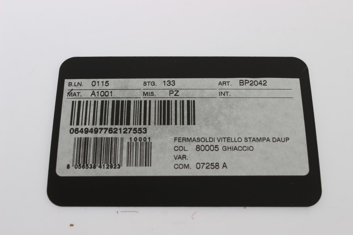 Beigefarbene Geldklammer aus Leder mit Magnet