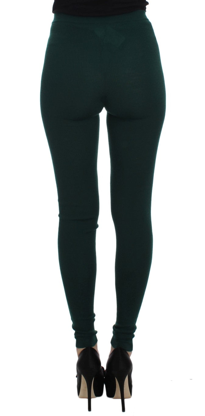 Grüne Kaschmir-Stretch-Strumpfhose