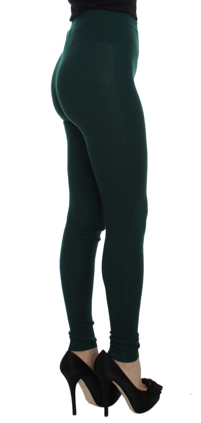 Grüne Kaschmir-Stretch-Strumpfhose