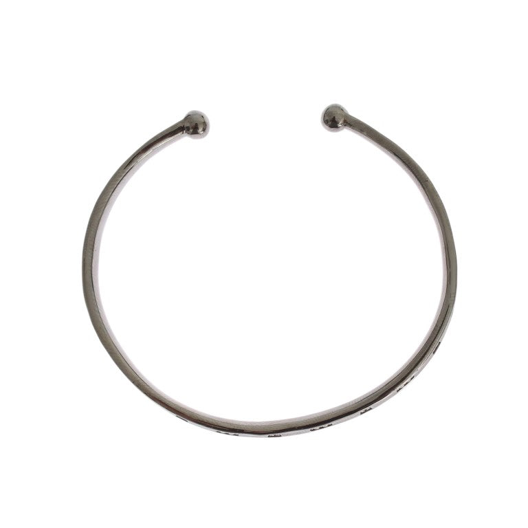 Graues Rhodium 925 Silber Armreif