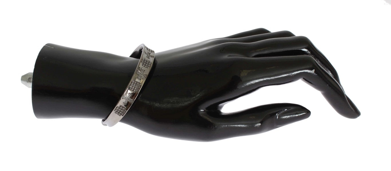 Graues Rhodium 925 Silber Armreif