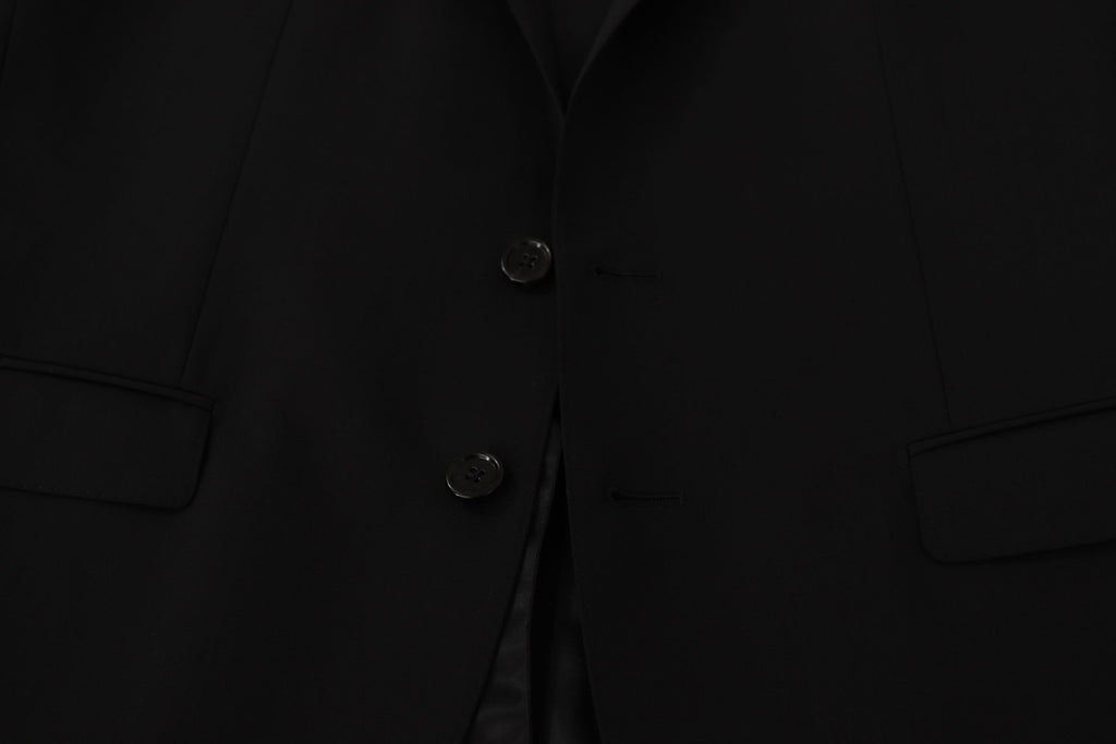 Dolce & Gabbana Black Single Breasted Jacket MARTINI Blazer