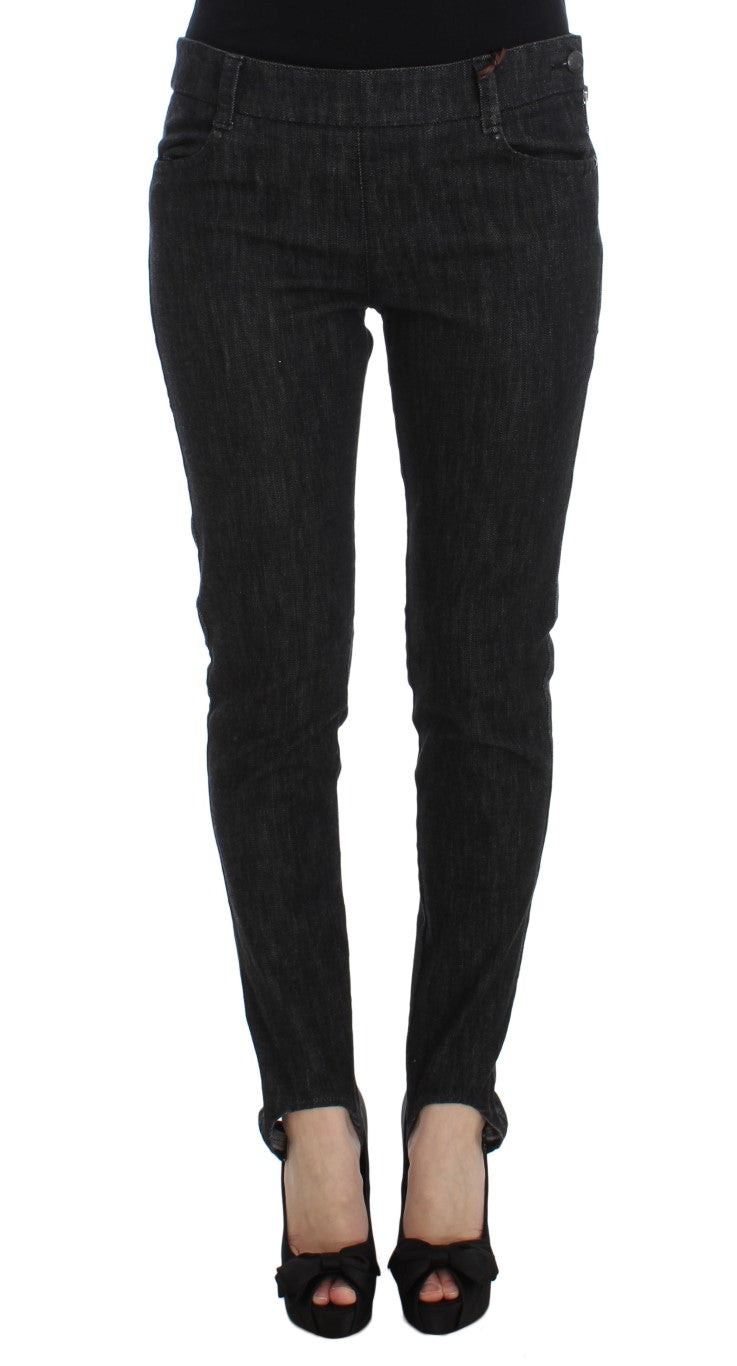 Blaue Slim Fit-Jeans aus Baumwolle
