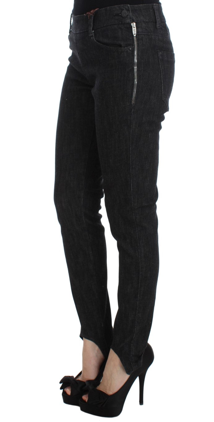 Blaue Slim Fit-Jeans aus Baumwolle