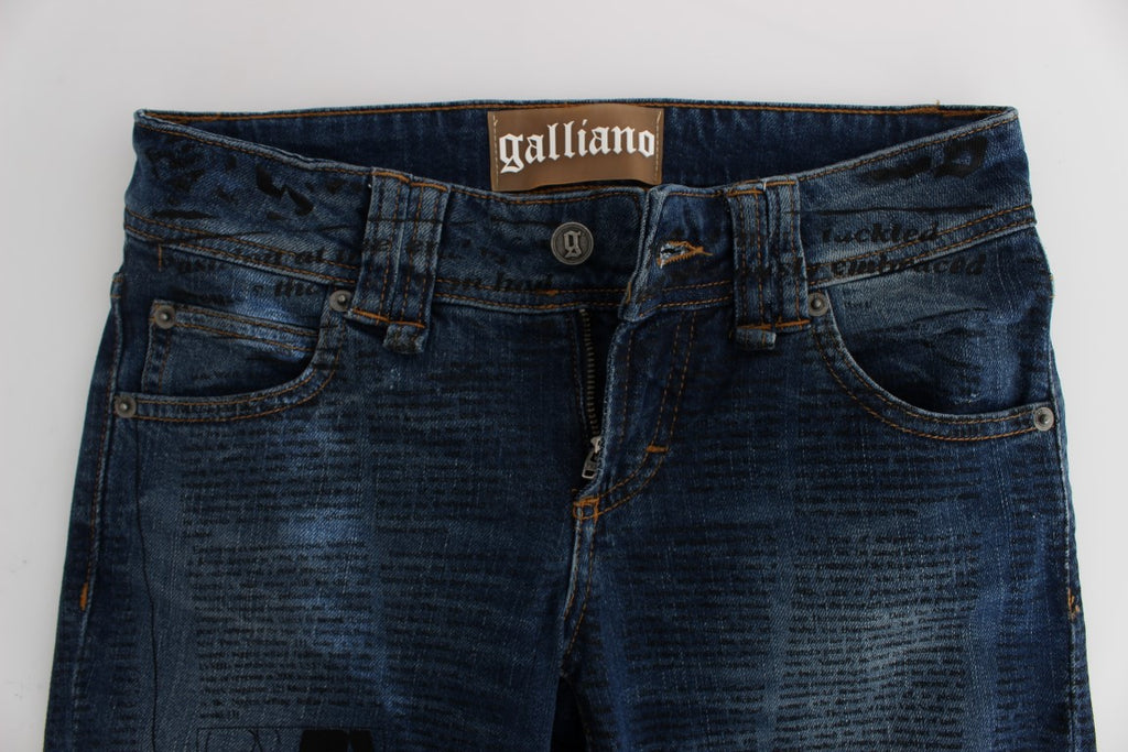 Slim Fit Bootcut-Jeans aus Baumwollmischung in blauer Waschung