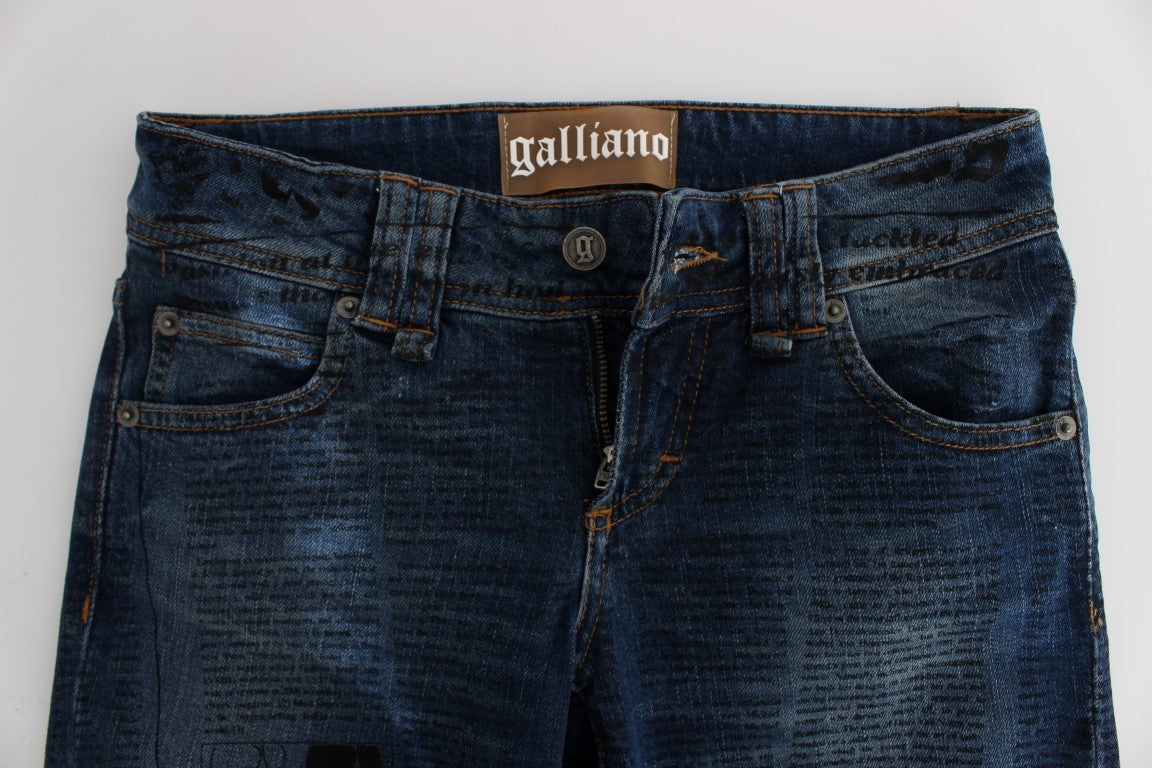 Slim Fit Bootcut-Jeans aus Baumwollmischung in blauer Waschung