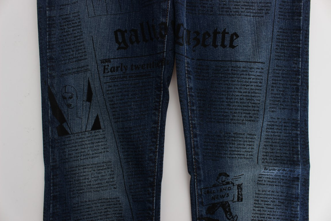 Slim Fit Bootcut-Jeans aus Baumwollmischung in blauer Waschung