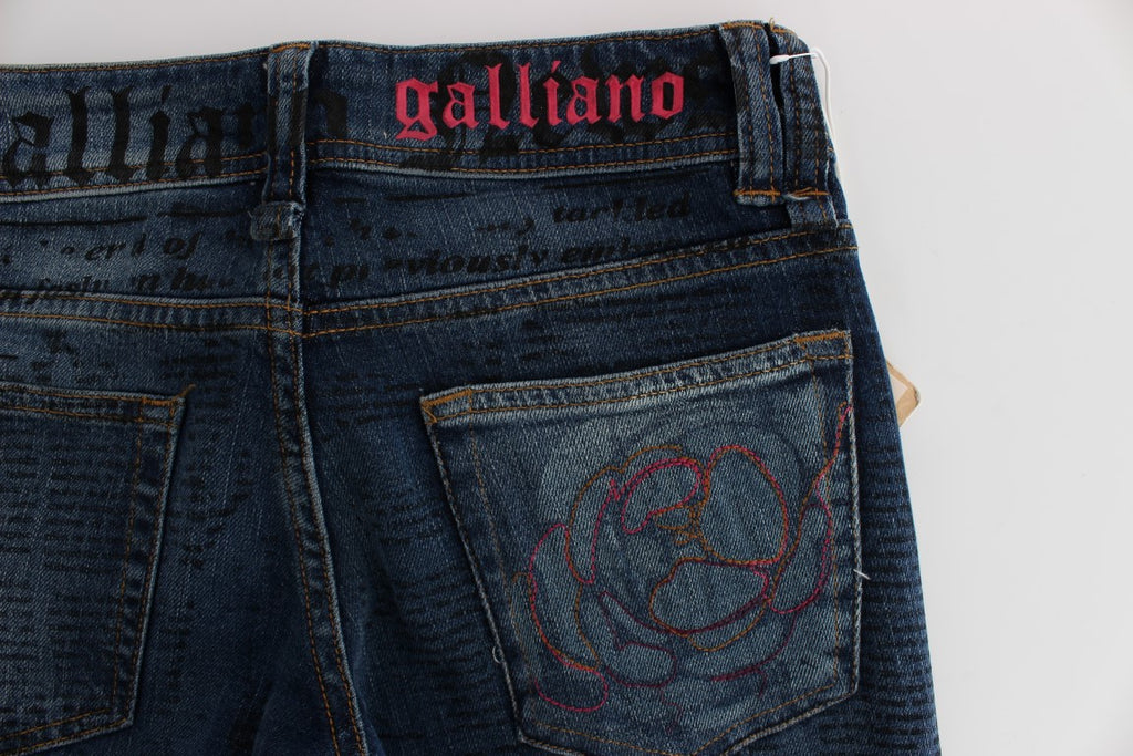 Slim Fit Bootcut-Jeans aus Baumwollmischung in blauer Waschung