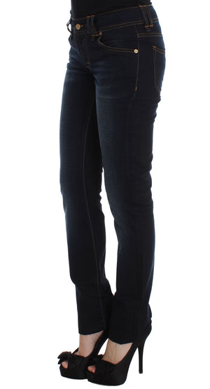 Slim Fit-Jeans aus Baumwolle in Blauwäsche