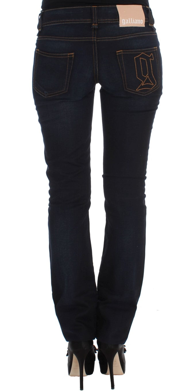 Slim Fit-Jeans aus Baumwolle in Blauwäsche
