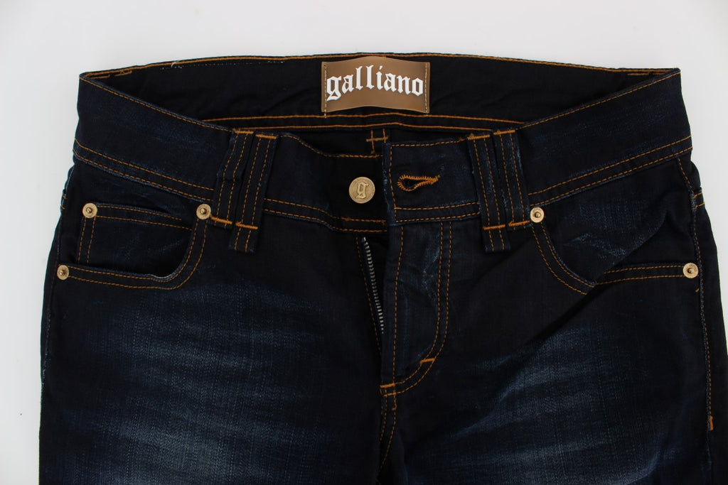 Slim Fit-Jeans aus Baumwolle in Blauwäsche