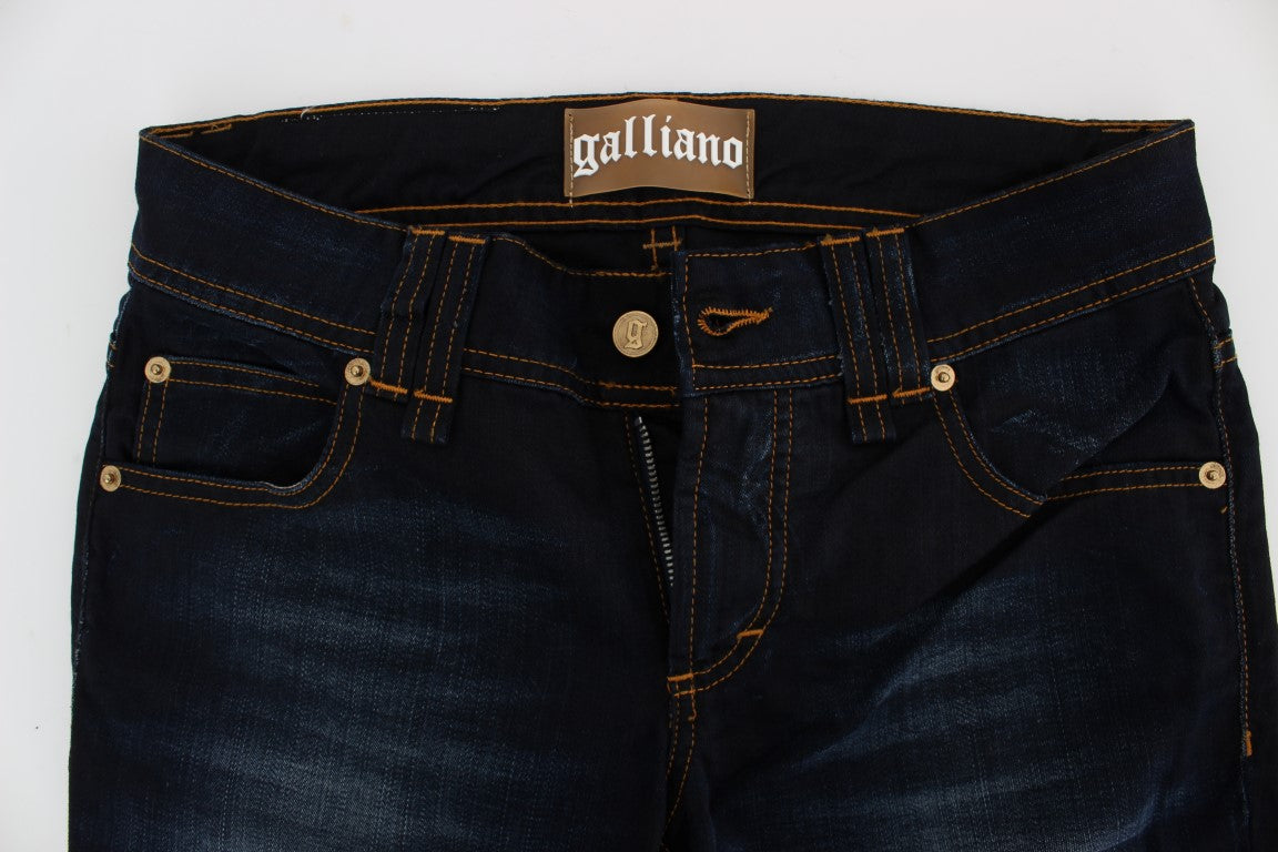 Slim Fit-Jeans aus Baumwolle in Blauwäsche