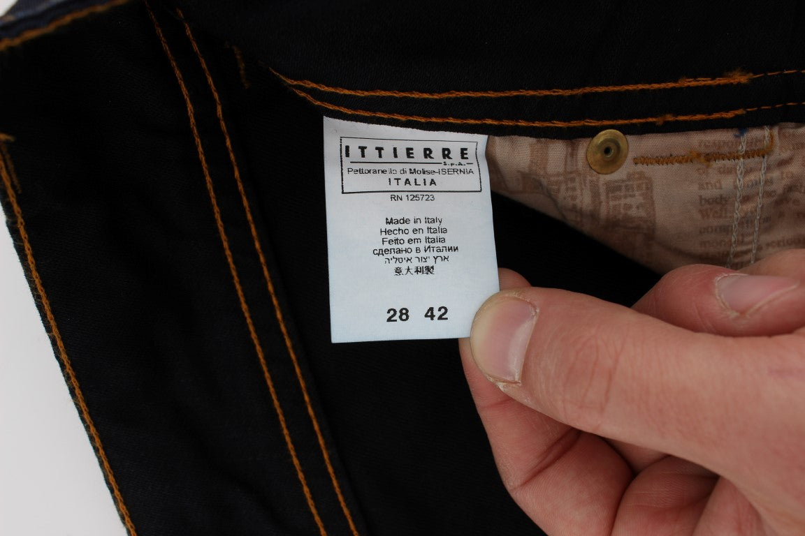 Slim Fit-Jeans aus Baumwolle in Blauwäsche