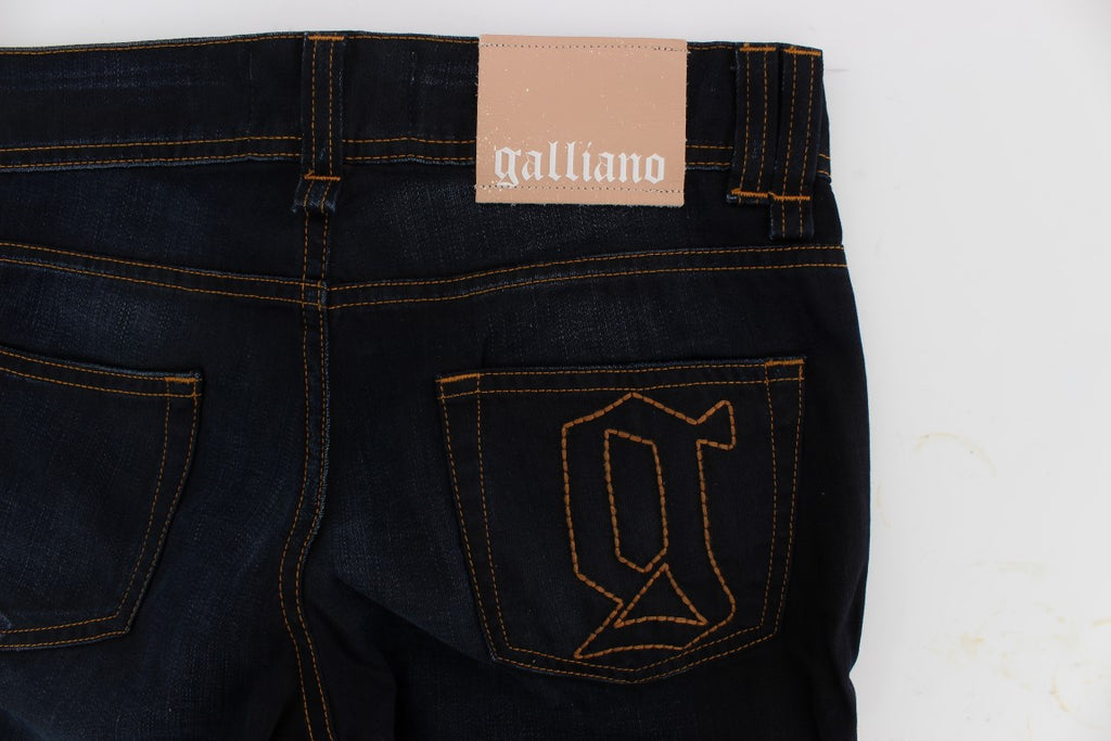 Slim Fit-Jeans aus Baumwolle in Blauwäsche