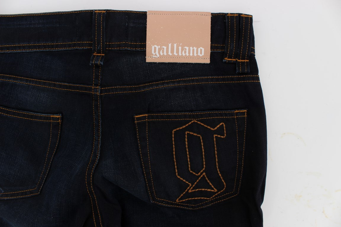 Slim Fit-Jeans aus Baumwolle in Blauwäsche
