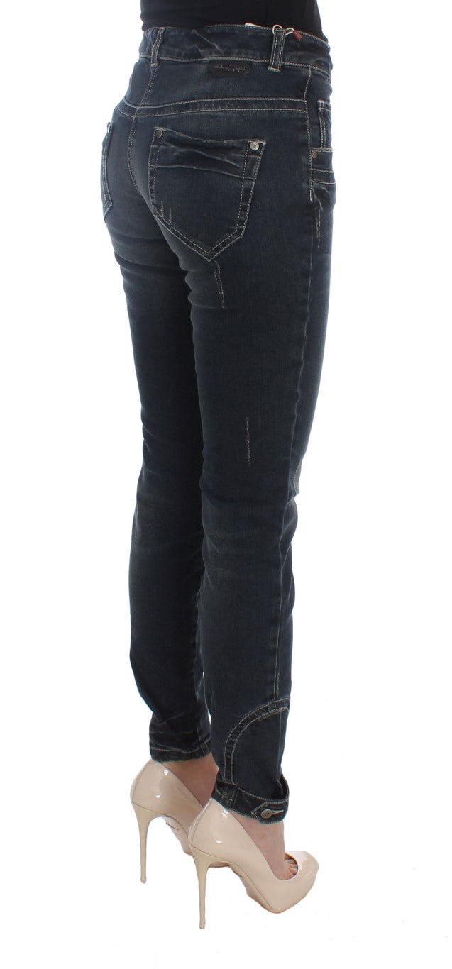 Blaue Slim Fit Jeans aus Baumwollmischung