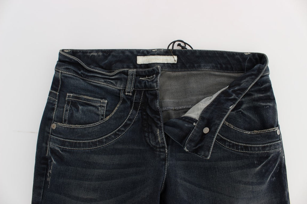 Blaue Slim Fit Jeans aus Baumwollmischung