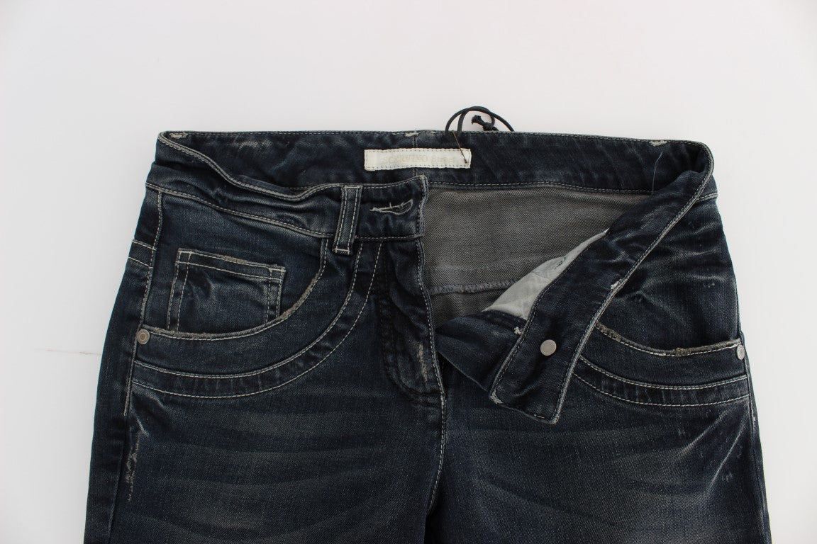 Blaue Slim Fit Jeans aus Baumwollmischung