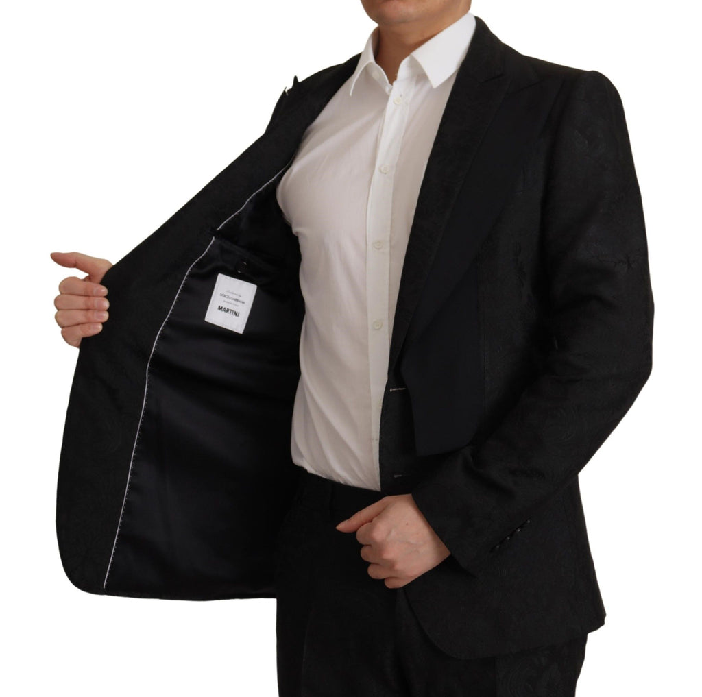 Schwarzer formeller 2-teiliger MARTINI-Anzug aus Polyester